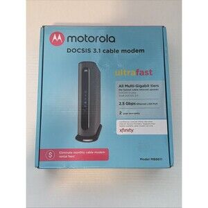 Motorola MB8611 DOCSIS 3.1 Cable Modem W/ Power Supply
